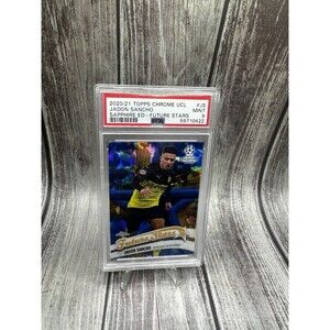 2020/21 TOPPS CHROME UCL JADON SANCHO SAPPHIRE ED - FUTURE STARS PSA Mint 9